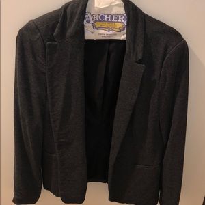 Gray boyfriend blazer
